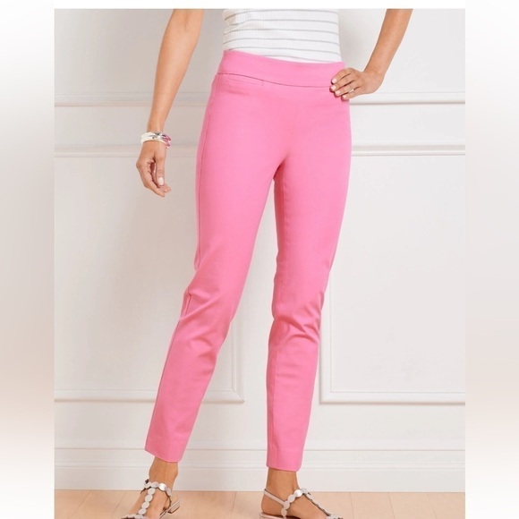 NWT Talbots Chatham Ankle Pant Cotton Candy Pink Size 10 Curvy - Picture 1 of 10